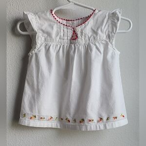 Janie and Jack - Girl's Embroidered Ruffle Top, Sz 6-12 Months